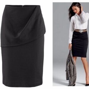 CAbi Elegant Black Pencil Skirt